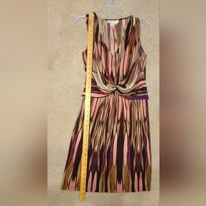 Morgan McFeeters Pink and Brown Patterned Dress